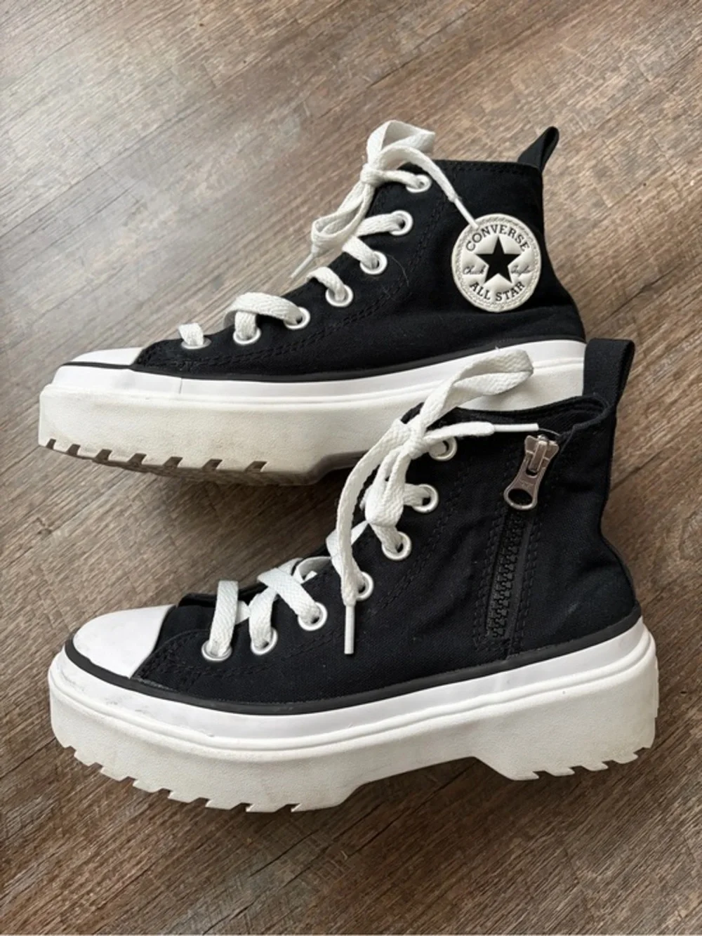 Converse Black & White Platform High-Top Sneaker